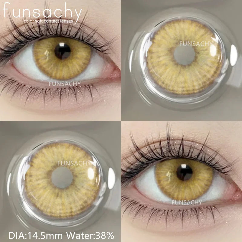 1pair Natural Color Contact Lenses for Eyes Blue Eye Lens Gray Lenses Fashion Korean Beauty Pupils Yearly Makeup Lens