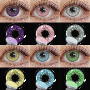 6 Months Disposable Kawaii Green Anime Cosplay Colored Contact Lenses for Coser Daily Party Eye Beauty Soft Contacts