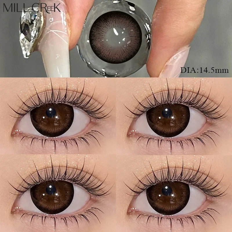 1 Pair Korean Lenses Contact Lenses for Eyes Natural Lenses Brown Beauty Pupils Soft Lens Makeup Fast Shipping