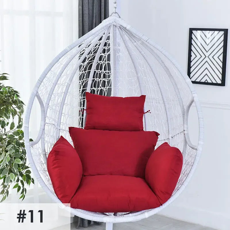 Swing Egg Chair Mat Cushion Cover Outdoor Patio Hanging Seat Home Decor Garden Lounger Cushion Cover (No Filling)