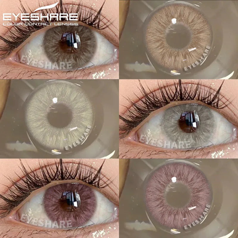 1 Pair Korean Lenses Natural Colorful Contact Lenses for Eyes Brown Contact Lenses Yearly Blue Lenses Gray Pupils Lens