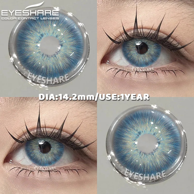 Blue Colored Contact Lenses Cute Eyes Contacts Beauty pupils Korean lenses Eye Enlarge Coloured Contact Lens softlenses