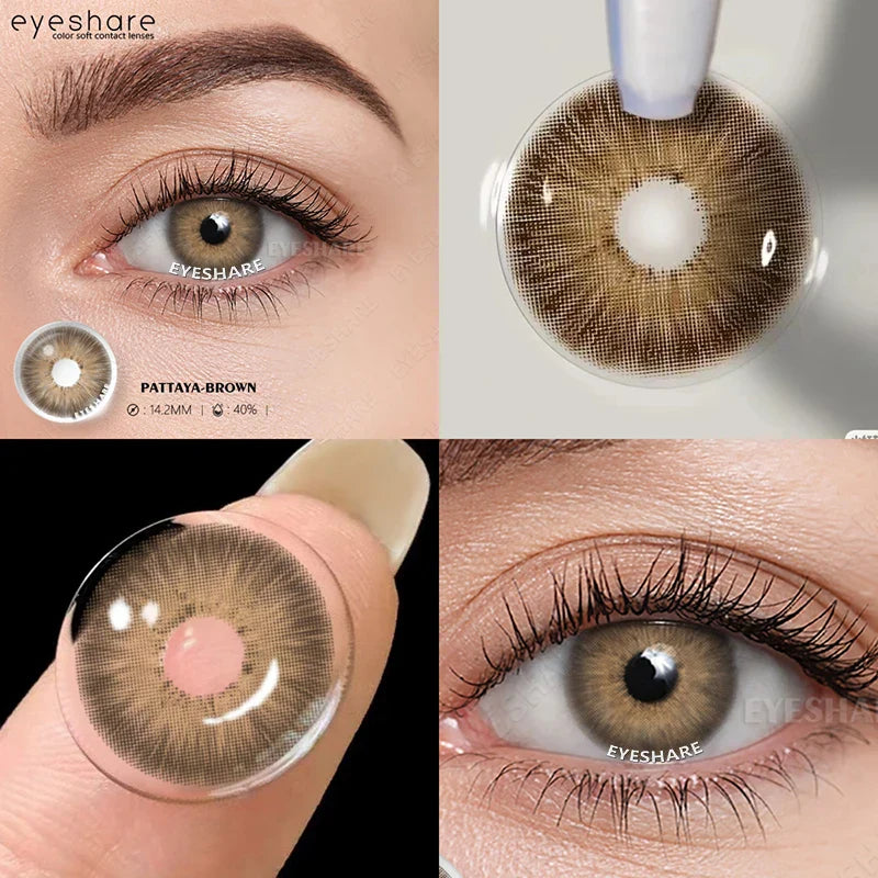 Natural Color Lens Eyes 1Pair Color Contact Lenses For Eyes Beauty Contact Lenses Eye Cosmetic Color Lens Eyes