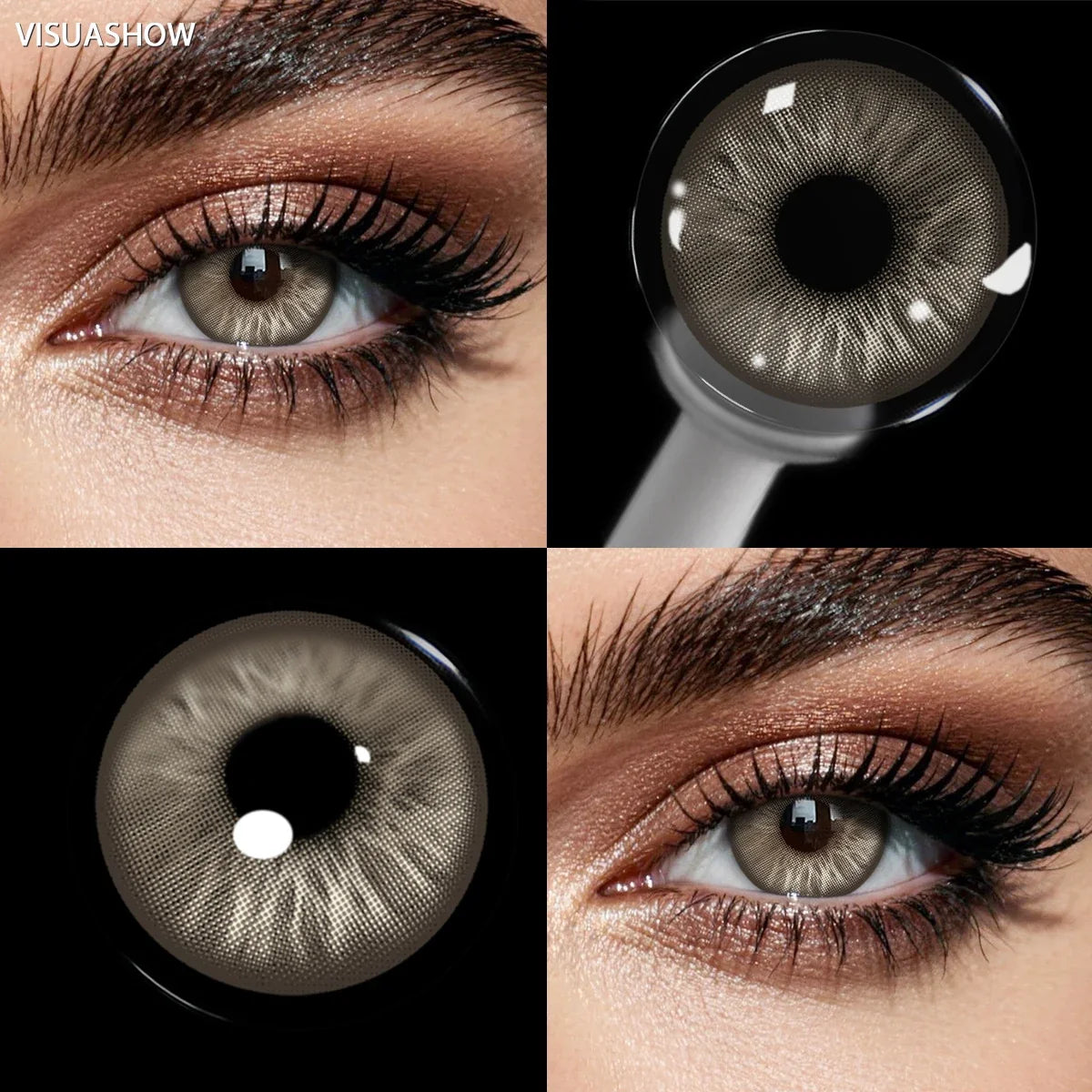 14.5mm Half Year Colored Contact Lenses Natural Earth Tone Hydrating Soft Lenses for Daily Look Eye Beauty