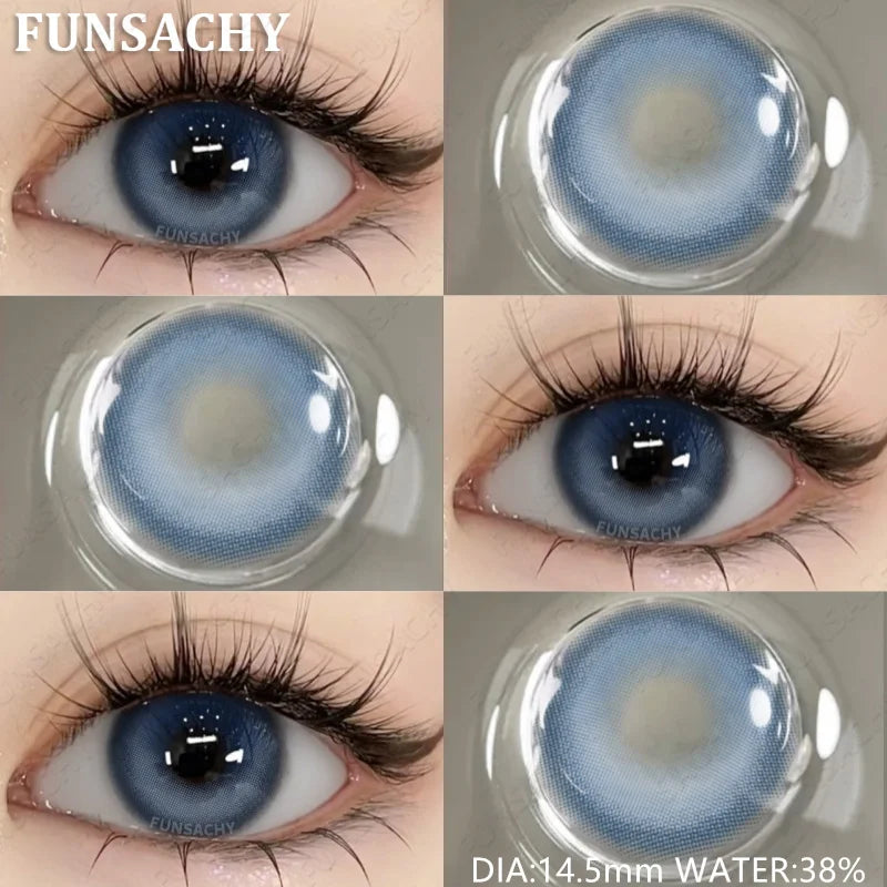 1 Pair Myopia 0~-8.00 Degree Color Contact Lenses for Eyes Natural Lenses with Prescription Diopter Eye Contacts Yearly