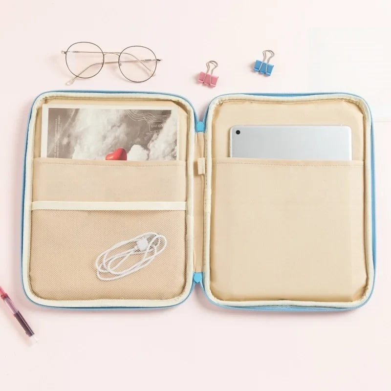 Korean Ins Style Plaid Laptop Sleeve 13 Inch Shockproof Padded Protective Tablet Sleeve For Macbook Notebook Computer Carrying