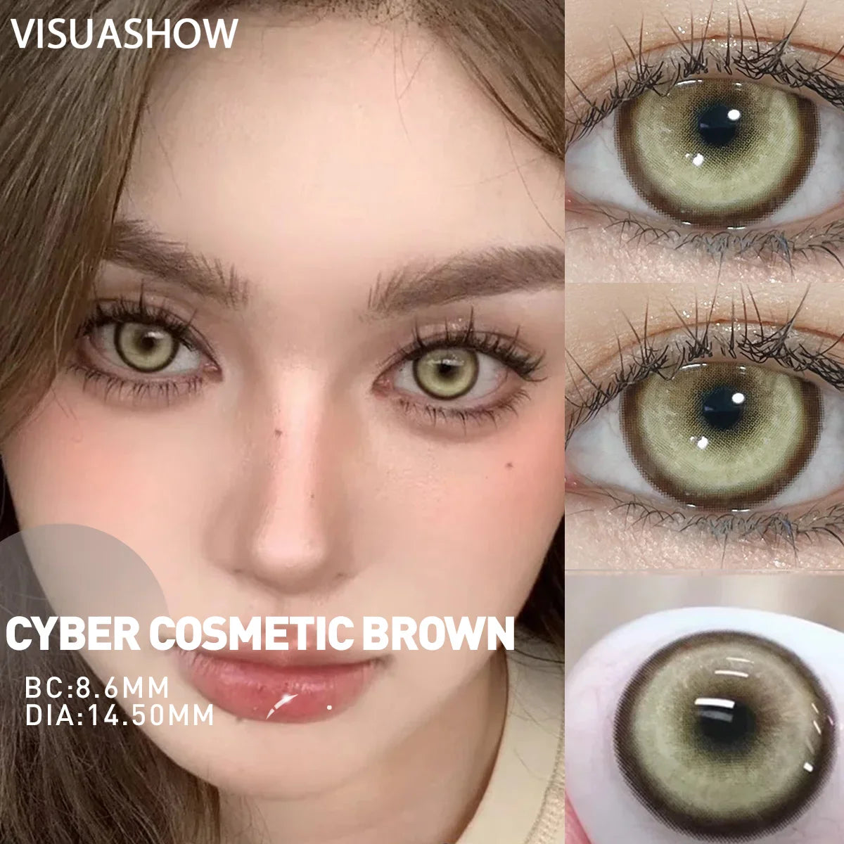 Moco Jelly Grey Colored Contact Lenses for Eyes 1pair Contacts Pink Purple Lens Cosplay Lenses Halloween Lens  Yearly