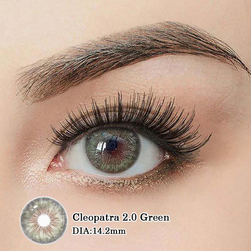 New 1pair Colored Contact Lenses for Eyes Blue Graduated Fashion Blue Eyes Lenses Yearly urban Gray Avatar Brown 2.0