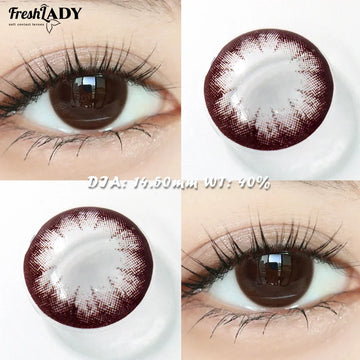 1 Pair Black Colored Contact Lenses Natural Brown Eyes Lenses Yearly Beautiful Pupils Cosmetic Lenses