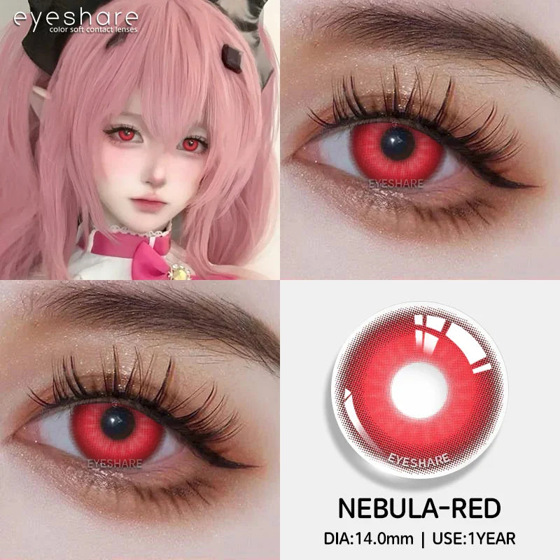 1pair/2pcs Colored Contact Lenses for Eyes Pink Contacts Purple Lenses Cosplay Contact Lenses Yearly Fashion Eye Lenses