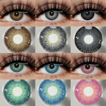 1Pair Fashion Blue Green Colored Contact Lenses Gray Brown Beautiful Pupils Cosmetic Black Eyes Lens Yearly EyeContacts
