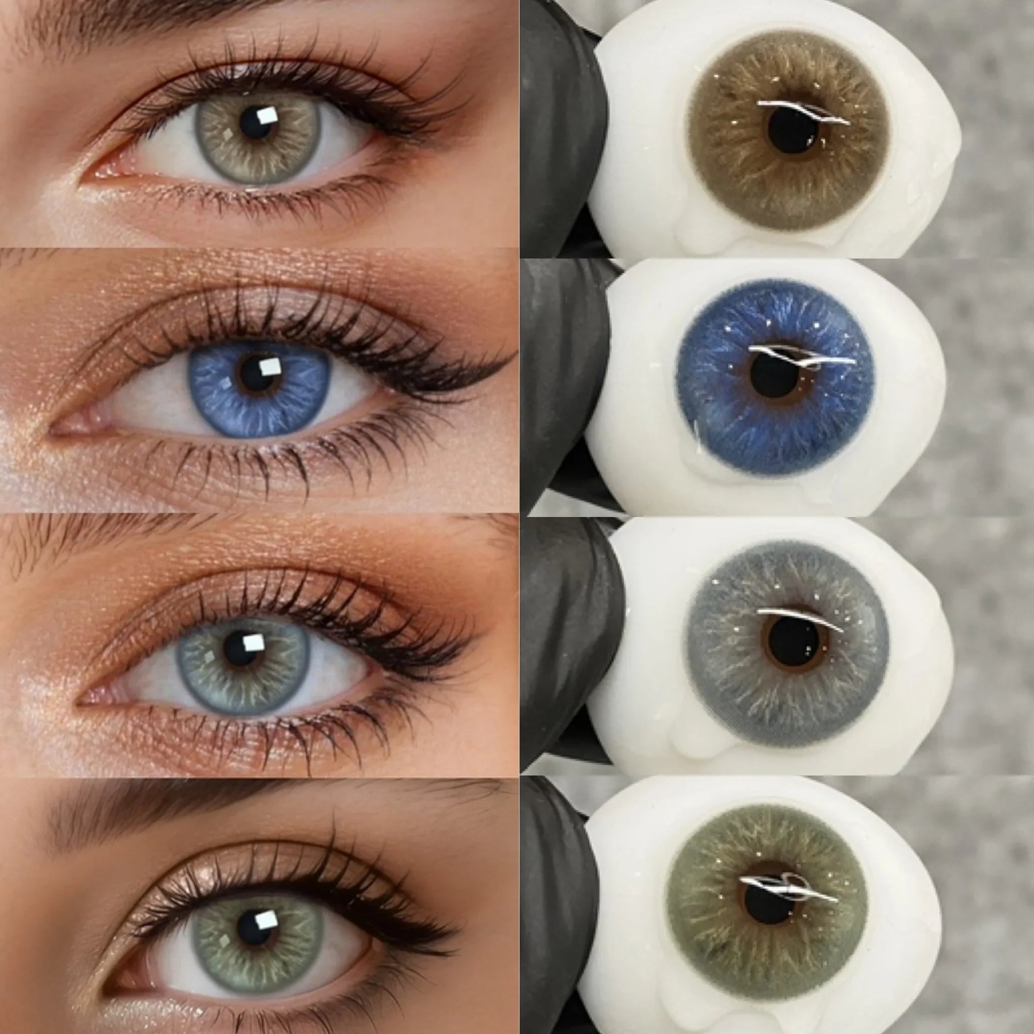 14.5mm Half Year Disposable Soft Colored Contact Lenses with Prescription Natural Daily Outfit Cosmetic Lens