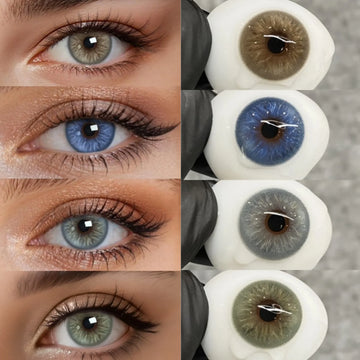 14.5mm Half Year Disposable Soft Colored Contact Lenses with Prescription Natural Daily Outfit Cosmetic Lens