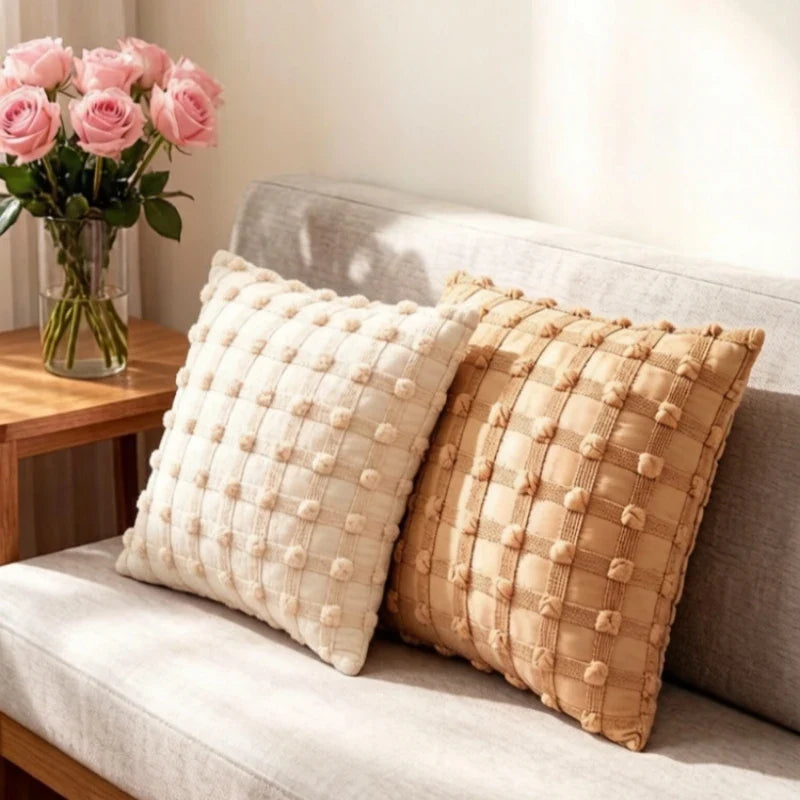 Reading Nook Decorative Cushions Decorative Pillows Simple Solid Color 45x45 Cushions Cover Sofa Pillowcase