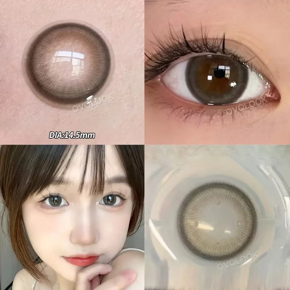 1 Pair Beauty 10 Colors Contact Lenses for Eyes Natural Pupil Color Lens Eyes for Myopia Free Shipping Half A Year Use