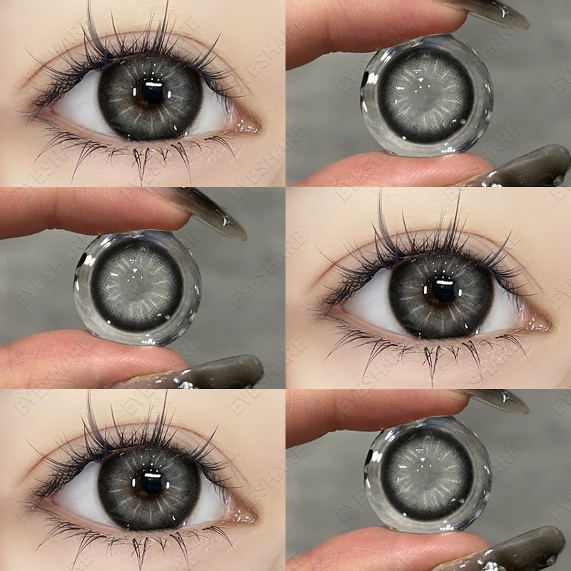1 Pair New Colored Contact Lenses for Eyes Blue Lenses Big Eye Lenses Brown Lesnes Yearl Eye Contacts Cosmetic Lenses
