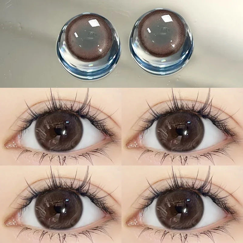 Black Large Diameter Color Contact Lenses Men 1pair/2pcs Color Cosmetics Fashion Accessories with Diopter Prescription Lenses