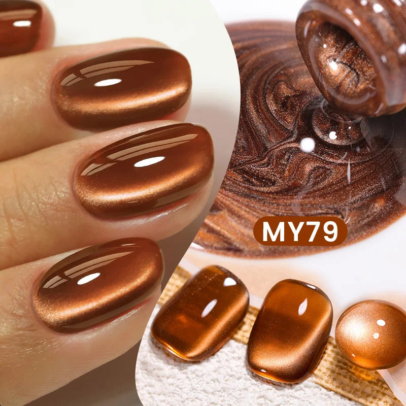 Pink Light Flow Cat Magnetic Gel Nail Polish 10ml Holographics Shining Line Magnetic Long Lasting DIY Salon Varinsh