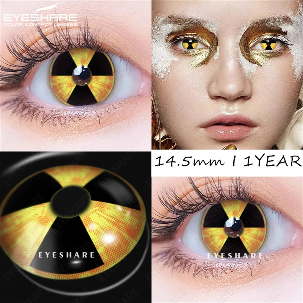 2pcs Cosplay Colored Contact Lenses Anime Blue Red Eyes Lenses Halloween Green Makeup Eyes Contact Crazy Lens Yearly