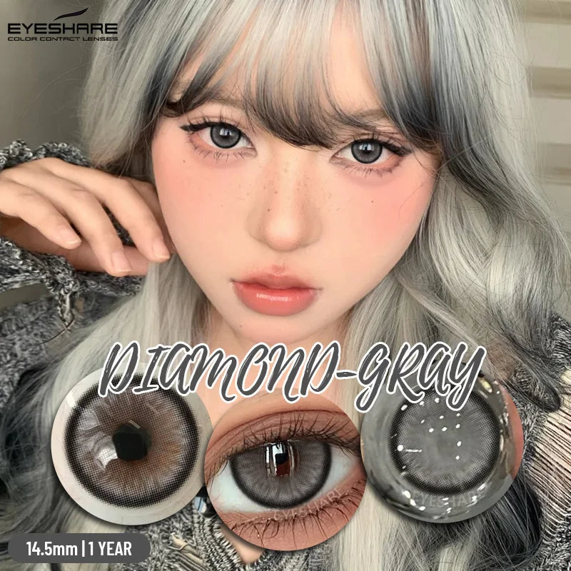 0~-6.00 Myopia Black Colored Contact Lenses with Prescription Brown Lenses with Degree Pupils Lens Fashion Yearly