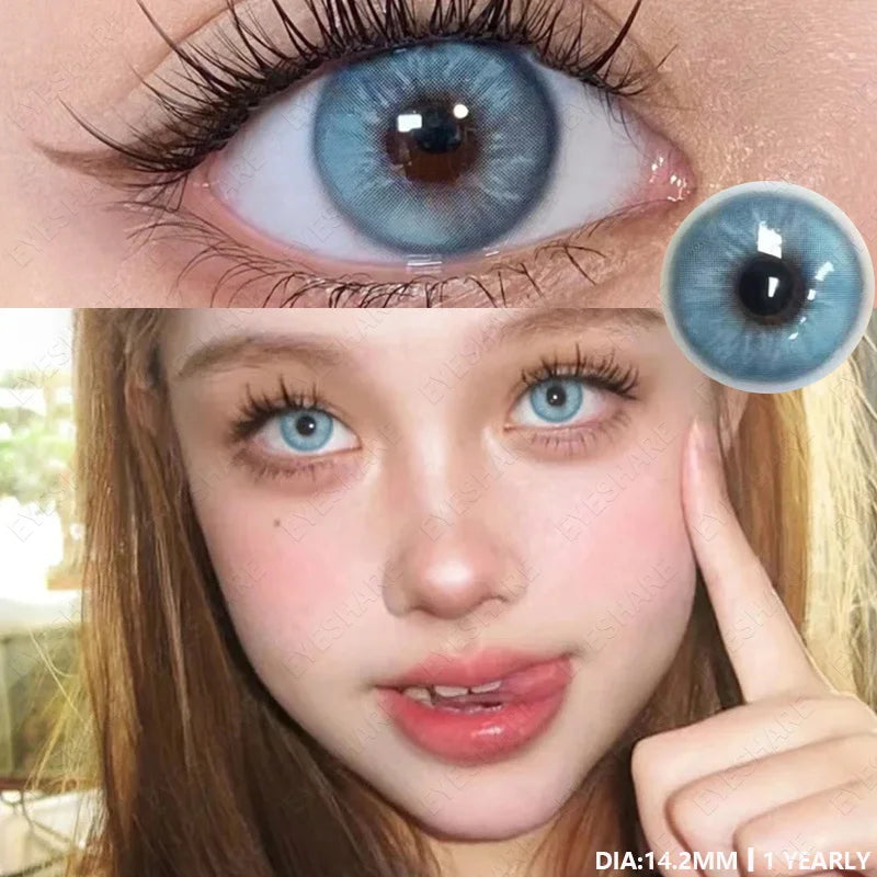 Natural Color Lens Eyes 1Pair Brown Color Contact Lens For Eyes Yearly Use Eyes Blue Eye Contacts Green Contact Lenses