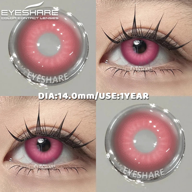 1Pair Hallowee Contact Lenses for Eyes Cosplay Lenses Anime Lenses Anime Accessories Lenses Purple Lenses Pink Eye Lens