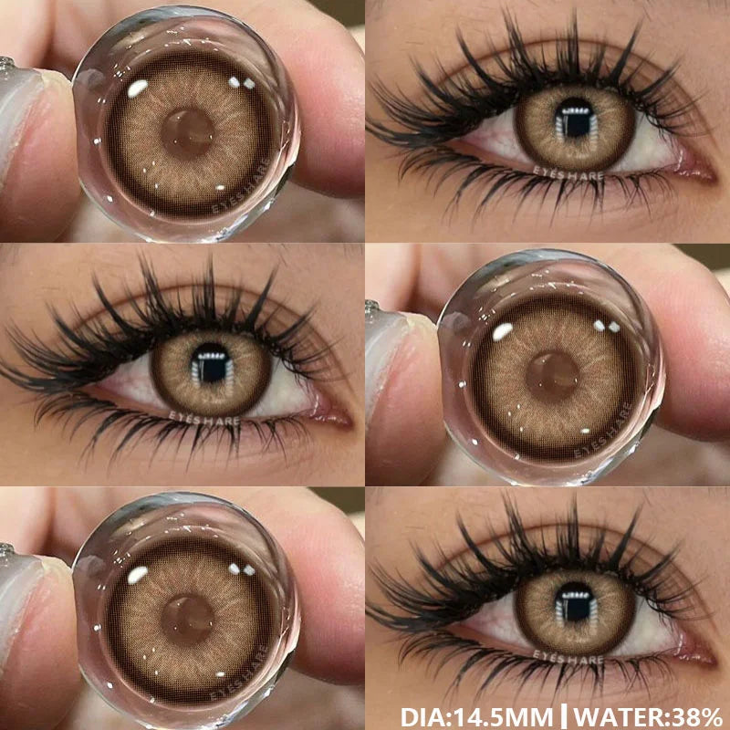 Colored Contact Lenses for Eyes 1pair Gray Pupils Lens Blue Eye Lenses Brown Lens Yearly Green Contacts Cosmetic Lenses