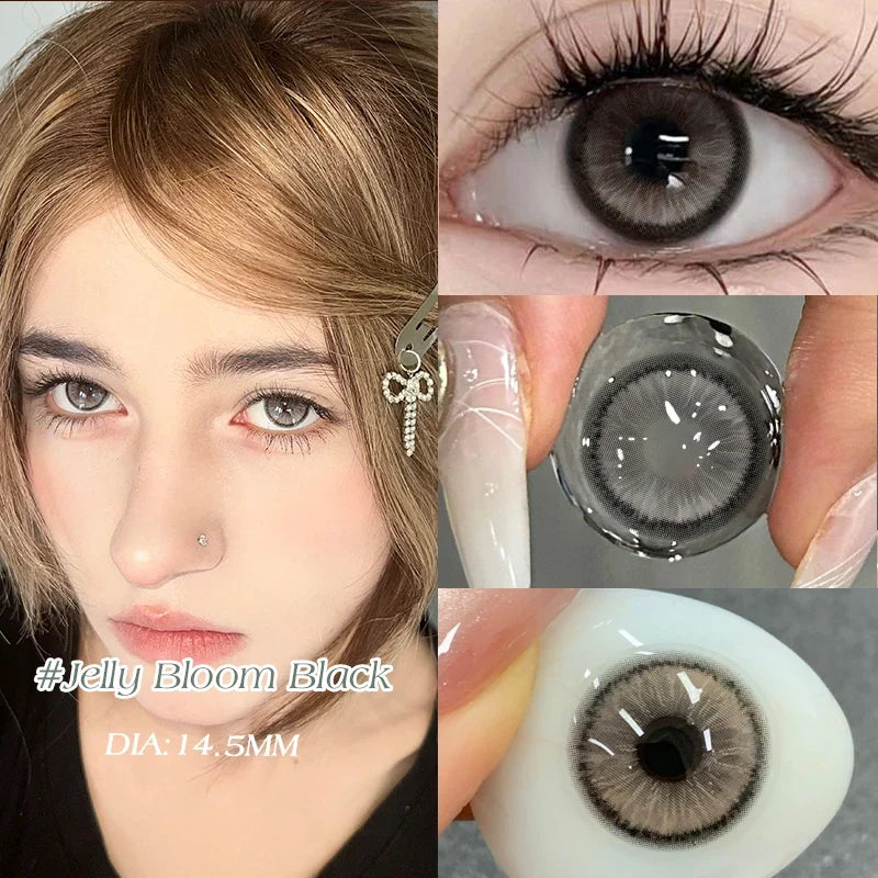 2PCS Hot Sales Contact Lenses Colored Pupils for Eyes with Graduation Prescription Green Eyes Beauty Contact Lenses