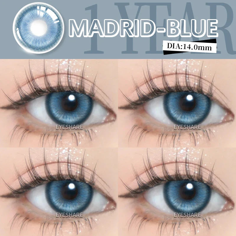 Helloween Hot Selling 2pcs Colored Contact Lenses Green Eye Lens Yearly Cosplay Blue Makeup cosplay Anime Accessories