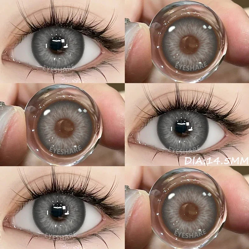 1 Pair 14.5MM Large Diameter Color Contact Lenses Big Eyes Black Contacts For Eyes Brown Lenses Cosmetic Contact Lenses