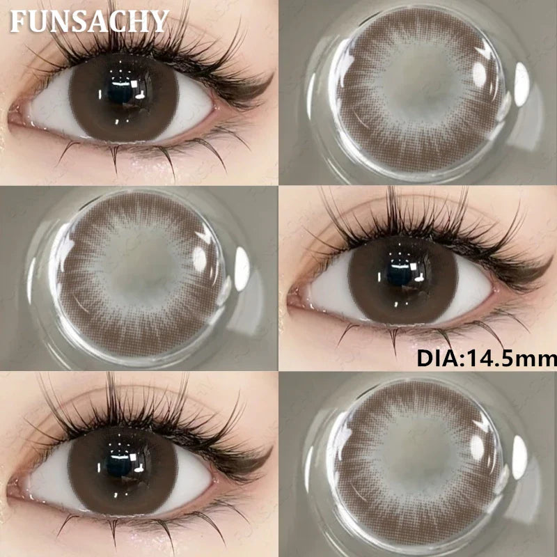 1 Pair Myopia 0~-8.00 Degree Color Contact Lenses for Eyes Natural Lenses with Prescription Diopter Eye Contacts Yearly