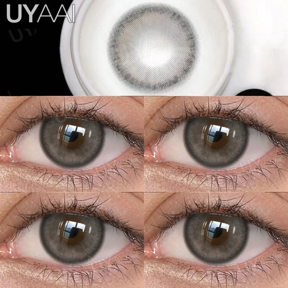 NEW Contact Lens Beauty Blue Lens 14.5mm Big Eyes Color Contact Lenses For Eyes Natual Pupils Cosmetic Lens Makeup Gray