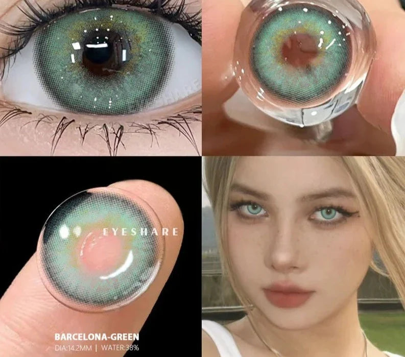 1Pair Colored Contact Lenses for Eyes Blue Contact Lenses Yearly Beautiful Pupils Gray Contact Lenses Green Contacts