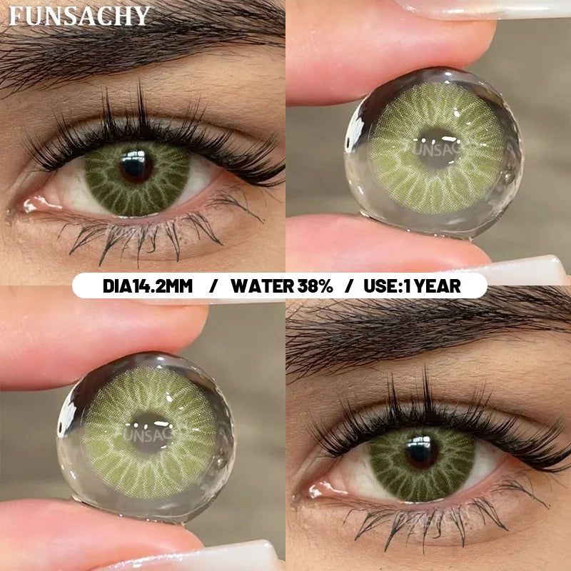 1 Pair Colorful Contact Lenses Natural Eye Makeup Contacts Lens for Eyes Korean Soft Lens Cosmetic Pupils Color Eye Len