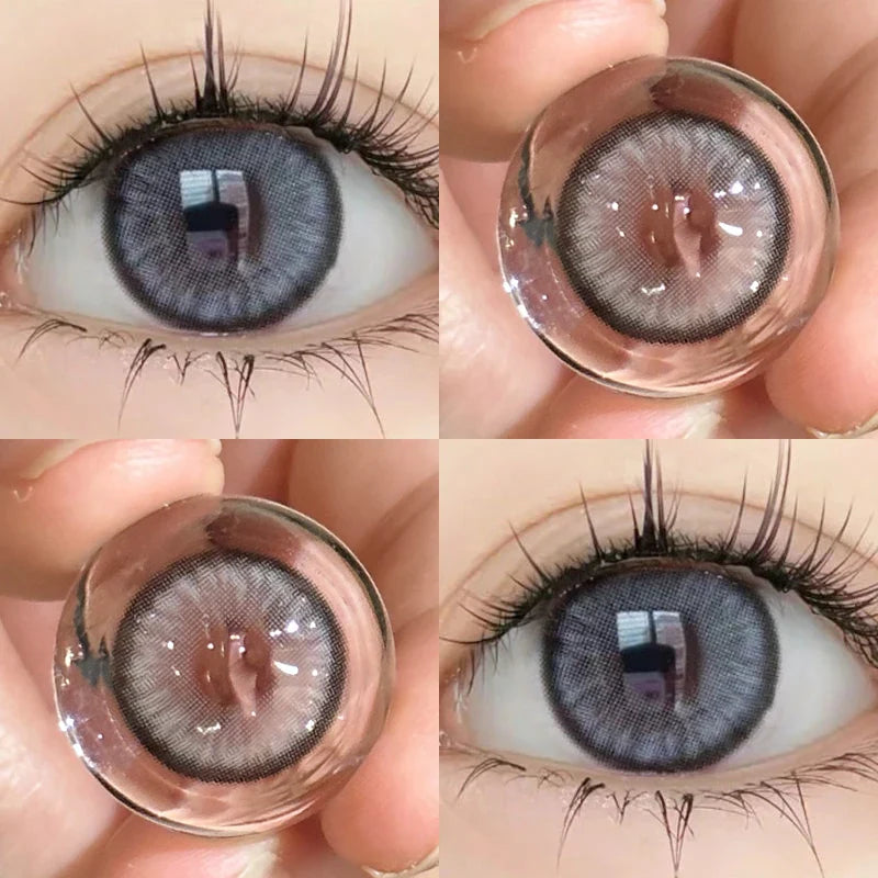 1Pair Color Contact Lens Blue Pupils High Quality Cosmetic Gray  Green Degrees Lenses Makeup Brown Eye