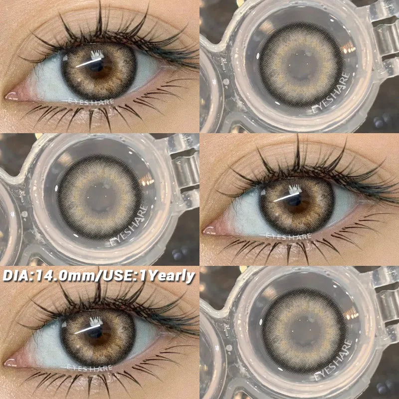 2Pcs Color Contact Lenses for Eyes Natural Gray Contacts Cosmetic Green Eye Color Lens Gray Lenses Blue Contact Lenses