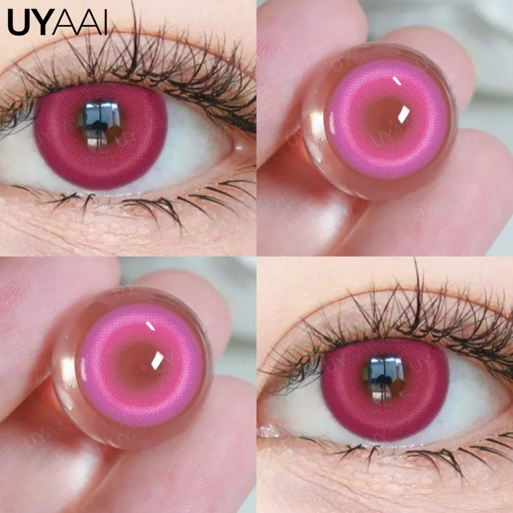 1 Pair Cosplay Pink Lenses for Eyes Anime Lenses for Halloween Nezuko Colorcon y2k Eye Contacts Cosmetic Red Lens Cosplay