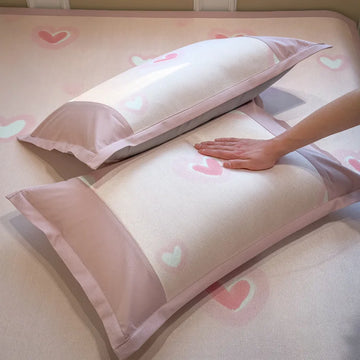 Ice Feeling Summer Pillowcase cover for Home Use, Anti-Bacterial Ice Silk Pillowcase for Bedroom Pillowcase 48x74 Various color