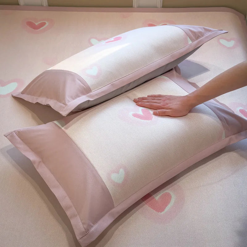 Ice Feeling Summer Pillowcase cover for Home Use, Anti-Bacterial Ice Silk Pillowcase for Bedroom Pillowcase 48x74 Various color