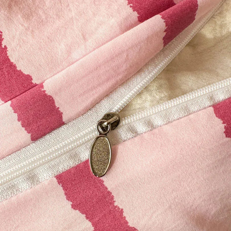 Japanese Striped Printed Quilt Cover Soft Single Duvet Covers for Dormitory Home Skin-Friendly Bed Decoration for Four Seasons