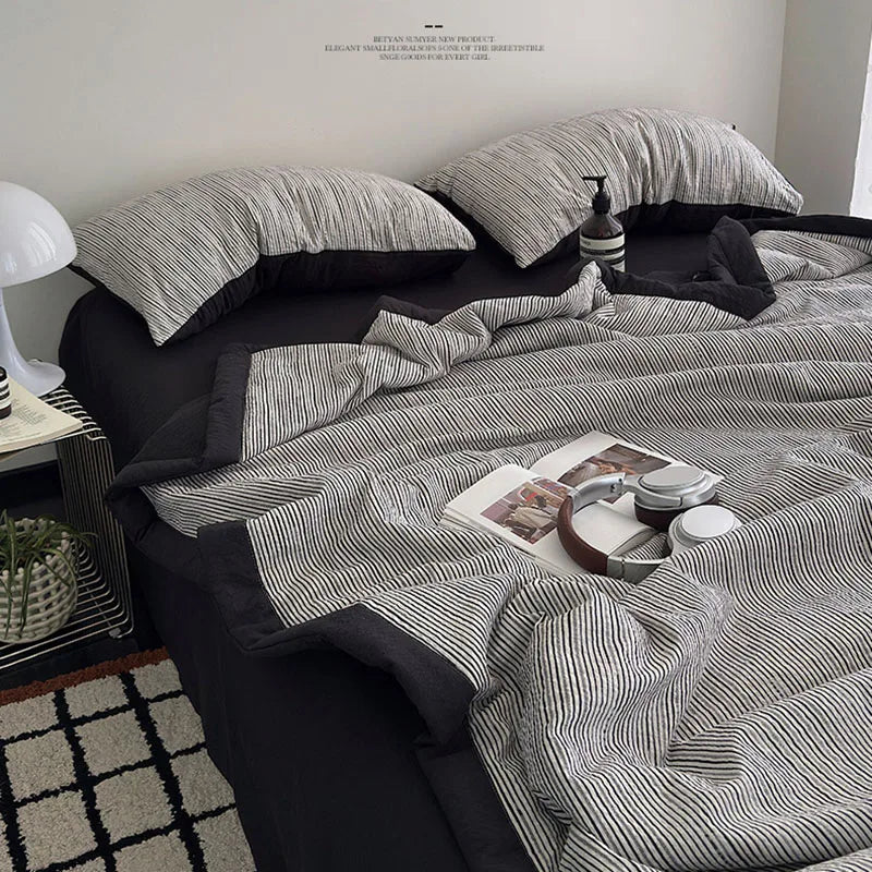 American Printed Cotton Summer Quilt Skin-Friendly Naked Sleeping Comforter for Adults Student Dorm Lightweight Soft Bedspread