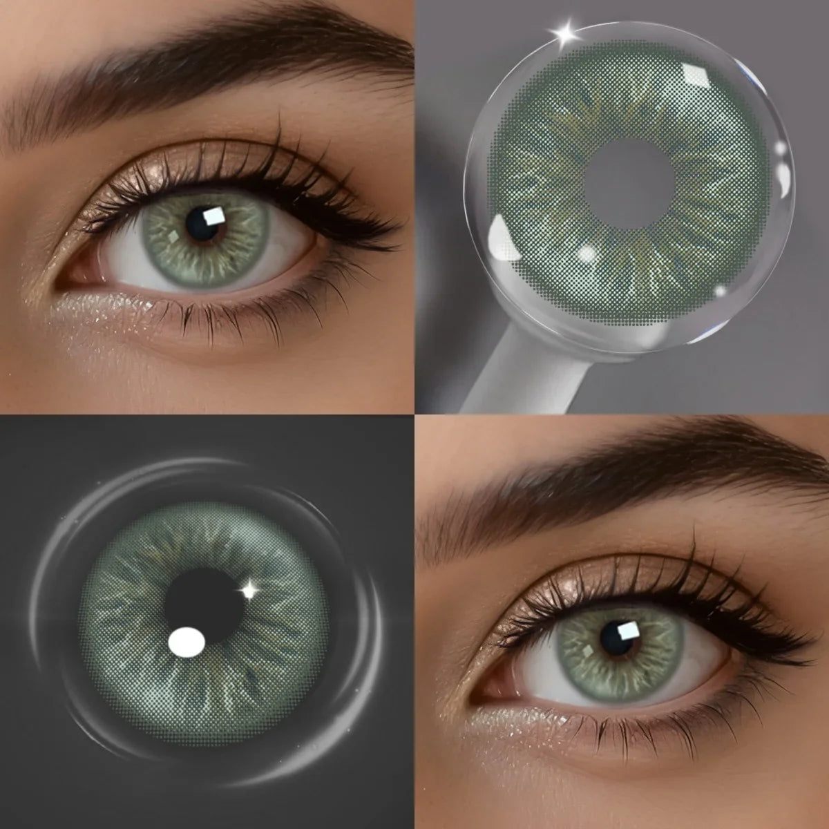 14.5mm Half Year Disposable Soft Colored Contact Lenses with Prescription Natural Daily Outfit Cosmetic Lens