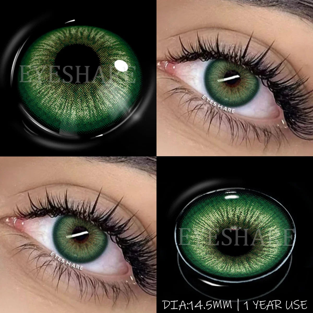 Yearly Use black Color Contact Lenses Cosmetic Natural Contact Lenses Soft Eye Lenses Beauty Pupils 1 Pair 14.2mm