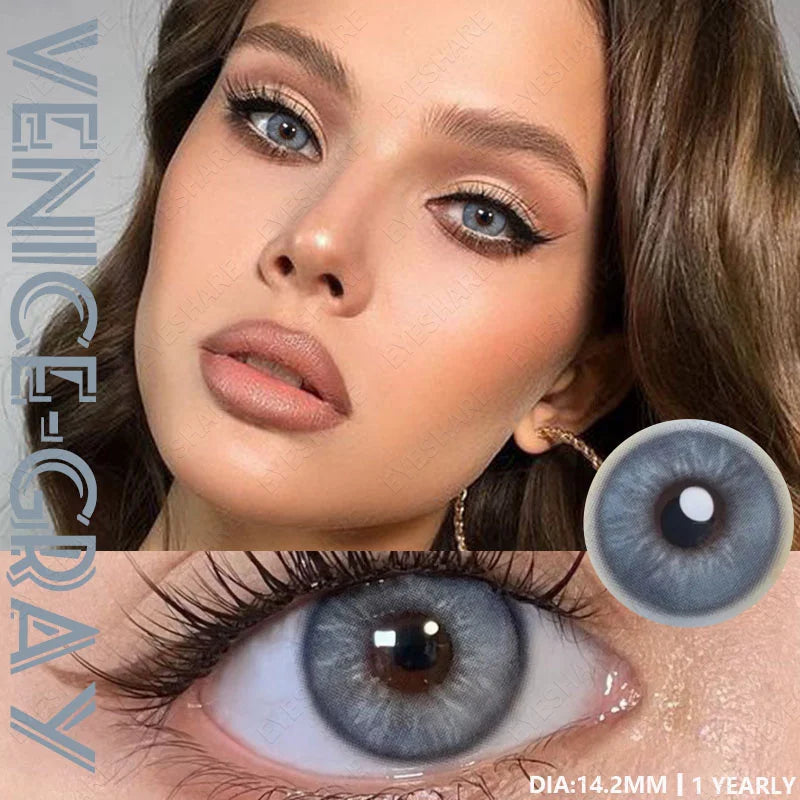 1Pair Color Contact Lenses for Eyes Blue Color Lenses Natural Gray Pupils for Eyes Green Lenses Brown Contacts Yearly