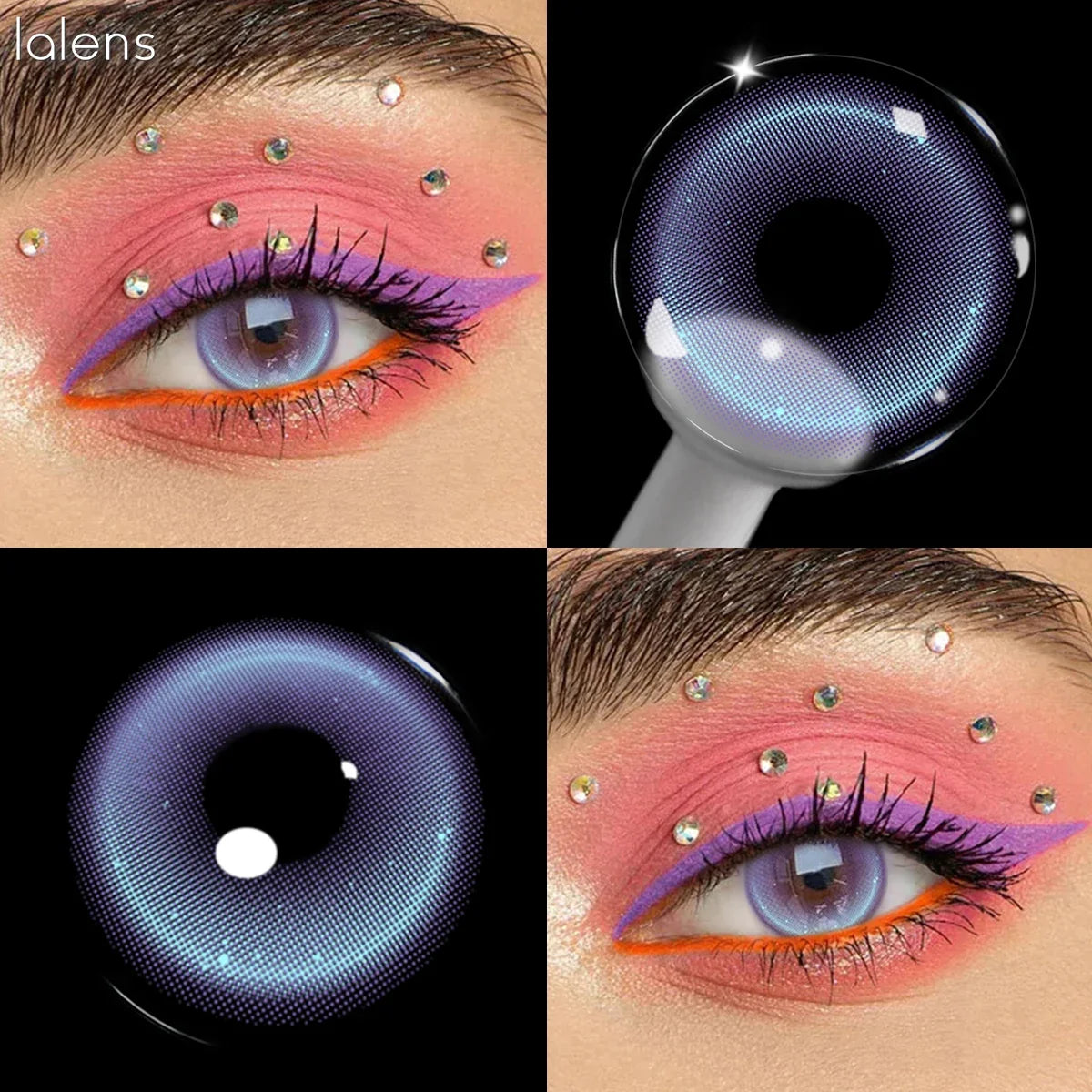 14.2mm Half Yearly Colored Contact Lenses Multichrome Natural Anime Cosplay Contacts for Daily Eye Beauty