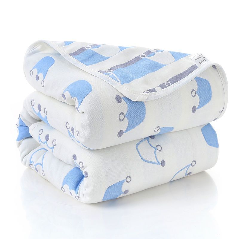 Summer bedspread 6 layer muslin towel cotton quilt children's baby plaid cool blanket air conditioning thin comforter 90
