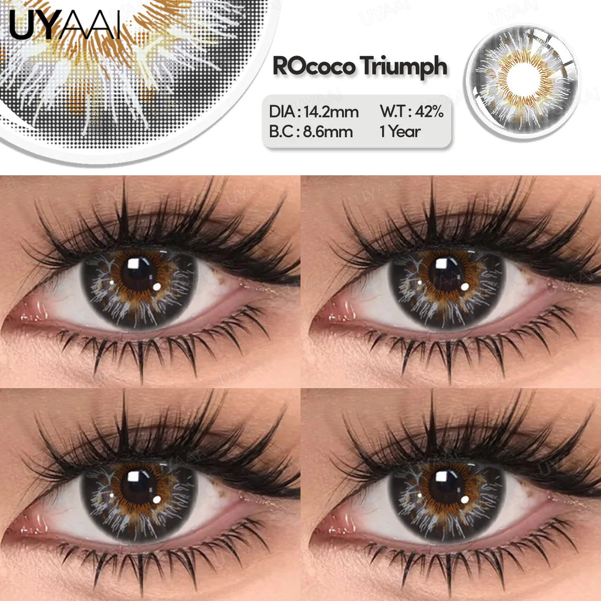 1 Pair Big Eye Color Lens Makeup Colorcon Brown Natural Color Eye Contacts Black Lenses y2k Korean Green Pupils