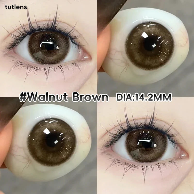 2PCS Tutlens  Mixed Color Cosmetic Contact Lenses, Half Year Wear, 0-800 Power Soft Lenses New Store Sale, 18+ Only