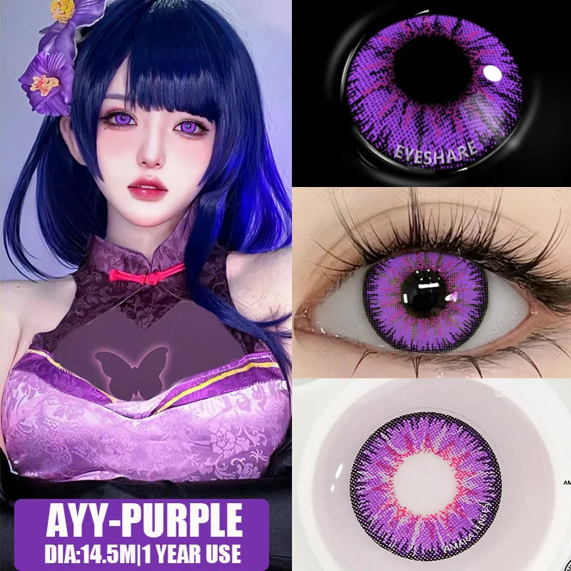 2pcsCosplay Anime Eyes Lenses for Eyes NEBULA Makeup Sharingan Beauty Contact Lenses Eye Cosmetic Color Lens Eyes