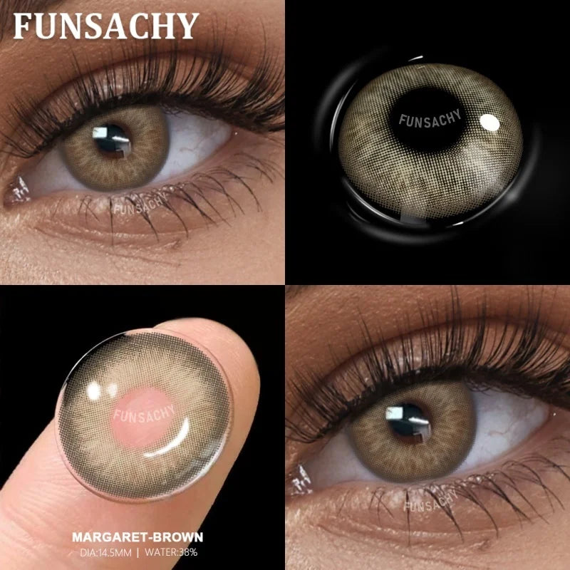2pcs Brown Contact Lenses for Eyes Beautiful Pupils Yearly Cosmetic Blue Gray Colored Lens Brown Natural Lens Fast Ship